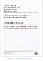 Portada norma IEST-RP-CC034.2 laboratorios LBC